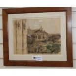 John Stanton Ward CBE, RA, RWS (1917-2007), ink and watercolour, Rome January 2004, signed and