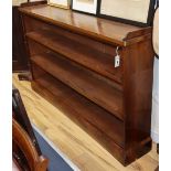 A Victorian mahogany open bookcase, W.155cm, D.30cm, H.91cmCONDITION: The top has minor marks and