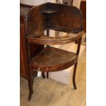 A George III mahogany bowfront washstand, W.60cm, D.41cm, H.106cm