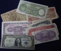 A collection of ninety unused South African 1 Rand notes from early 1960's. Minor other notes from