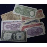 A collection of ninety unused South African 1 Rand notes from early 1960's. Minor other notes from
