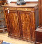 A William IV mahogany chiffonier, W.92cm, D.40cm, H.99cmCONDITION: The top and drawer are a good