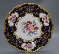 A set of twelve Coalport floral painted plates with gilt border, diameter 27cmCONDITION: Other