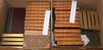 Bindings, etc, Thackeray, Works, 26 vols, Smith, Edler & Co; Scott, Works, 25 vols, Ward Lock,