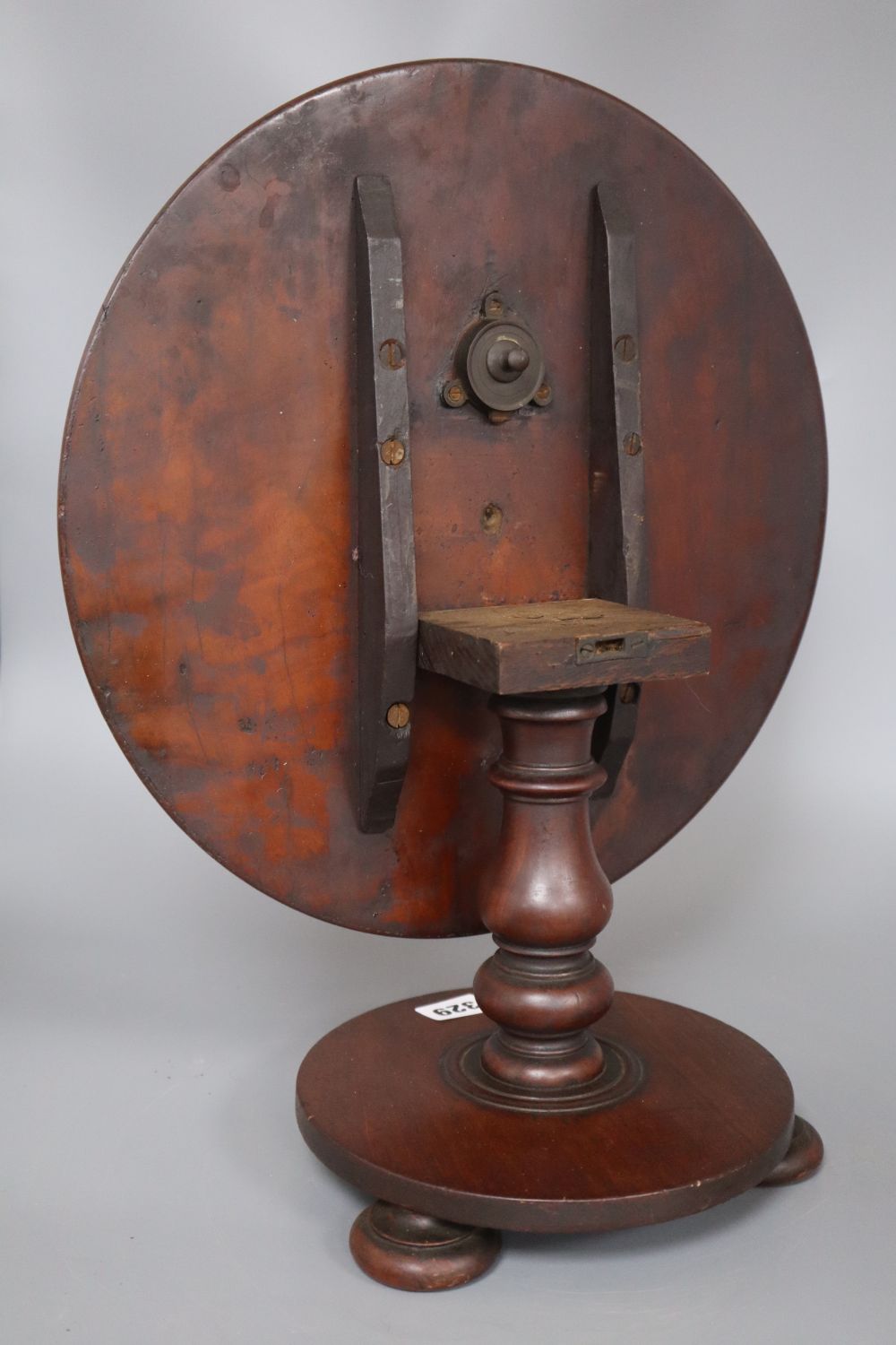 A Victorian mahogany miniature table, diameter 35cm - Image 2 of 2