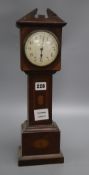 An inlaid mahogany miniature longcase clock, height 42cm