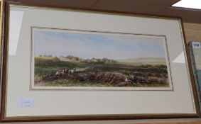 James Orrock (1829-1913), pair of watercolours, Near Brighton and Falmer, signed, inscribed and