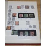 A collection of GB stamps from Victoria to George VI, with Penny Blacks, etc