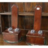 A pair of Victorian mahogany stands, H.43cm