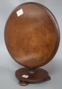 A Victorian mahogany miniature table, diameter 35cm