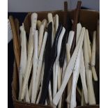 A collection of ivory treen and bone glove stretchers, late 19th/early 20th century