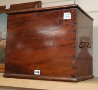 A mahogany box, height 37cm