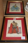 A signed print of Mr Paul Robeson as Othello and another theatrical print, Mr Powys Thomas as