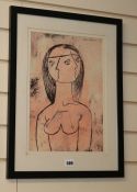 Sydney Horne Shepherd (1909–1993), ink and gouache, Female nude, signed, 37 x 26cmCONDITION: Good