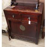 A Chinese side cabinet, W.72cm, D.56cm, H.86cm