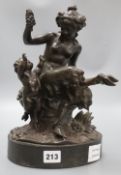 After Clodion. An early 20th century bronze group of fauns, height 31cm