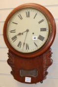 A Victorian Gray's drop wall timepiece, H.54cm