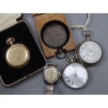 An 18th century silver pair cased pocket watch by William Harris, Barnet, chrome plated pocket