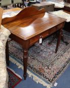 A Victorian mahogany side table fitted two short drawers, W.107cm, D.50cm, H.77cm