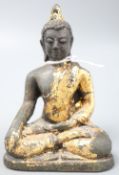 A small Chinese gilt bronze Buddha, height 10cm