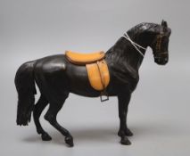 A cold painted bronze horse, height 18.5cm