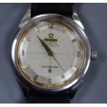 A gentleman's 1950's stainless steel Omega Constellation Automatic Chronometer wrist watch, movement