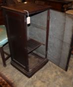 A Victorian mahogany plate warming cabinet, W.44cm, D.42cm, H.92cm