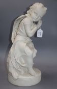 A parian 'on the seashore' figure, height 47cm