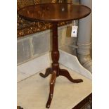 A 19th century mahogany tripod wine table, Diameter 52cm, H.70cm