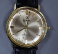 A gentleman's steel and gold plated Omega Seamaster Automatic wrist watch, on later associated