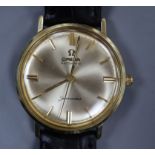 A gentleman's steel and gold plated Omega Seamaster Automatic wrist watch, on later associated