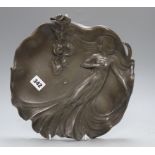 A WMF figural pewter dish, width 29cm