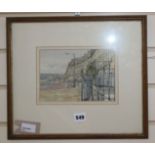 Ken Howard (b. 1932), 'Lansdowne Terrace, Bath', signed and dated '82, watercolour, 14cm x 20cm