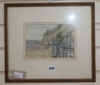 Ken Howard (b. 1932), 'Lansdowne Terrace, Bath', signed and dated '82, watercolour, 14cm x 20cm