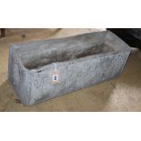 A lead trough, W.61cm, D.20cm, H.20cm