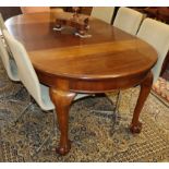 A 1920's mahogany extending dining table, two spare leaves, W.180cm extended, D.108cm, H.75cm