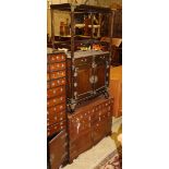 Two Chinese medicine cabinets, larger H.105cm