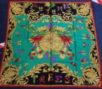 Two Versace silk scarves