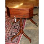 A George IV mahogany tripod work table, W.51cm, D.31cm, H.80cm