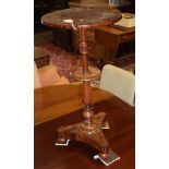 A Victorian rosewood wine table, diameter 37cm, H.75cm