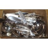 A part service of plated Kings pattern flatware, etc.