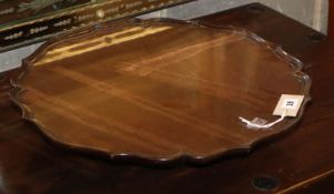 A mahogany piecrust 'lazy susan', Diameter 49cm