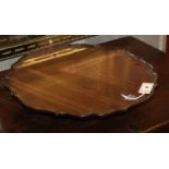 A mahogany piecrust 'lazy susan', Diameter 49cm