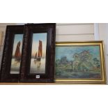 Garman Morris (fl.1900-1930), pair of watercolours, 'Off the South Coast' and 'Off Brncham',