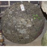A staddle stone top section, diameter 54cm