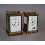 Two brass bound carriage timepieces