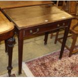 A George III oak side table, W.76cm, D.49cm, H.75cm