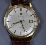 A gentleman's 1960's steel and gold plated Omega Seamaster Automatic wrist watch, movement c.562, on