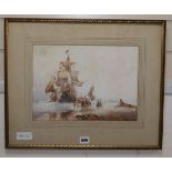 Wilfred Knox (1884-1966), watercolour, 'On The Schelde, signed, 25 x 34cmCONDITION: Colours remain