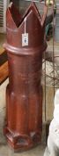 A Victorian Champion earthenware chimney pot, H.114cm
